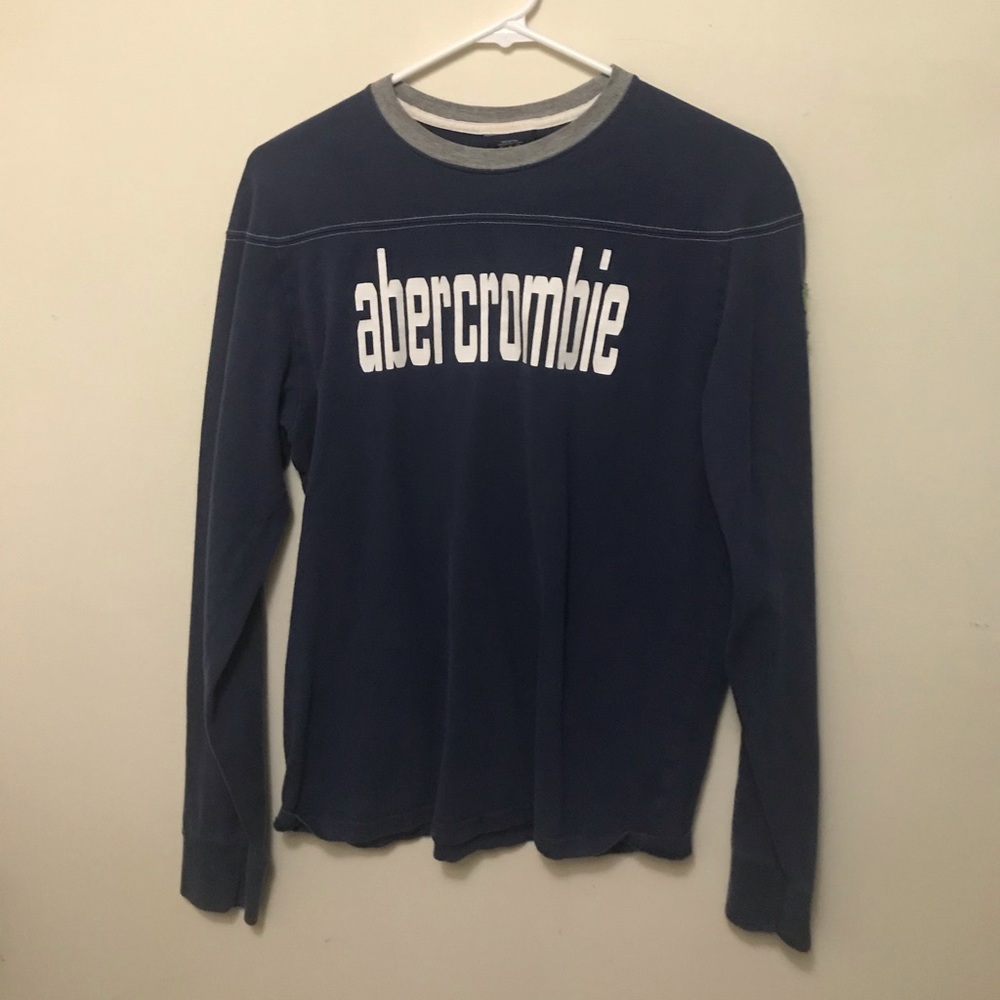 Abercrombie navy blue long sleeve tee